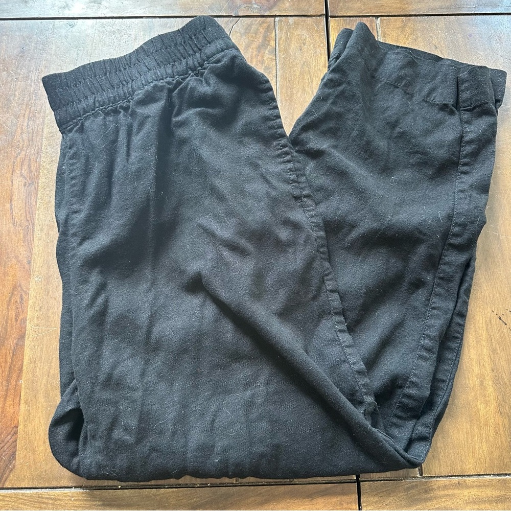 Linen Like Black Pants